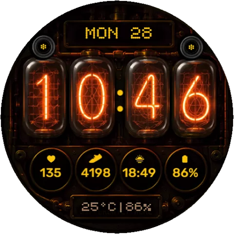 Nixie Retro watch face
