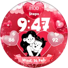 V-Day Couple watch face